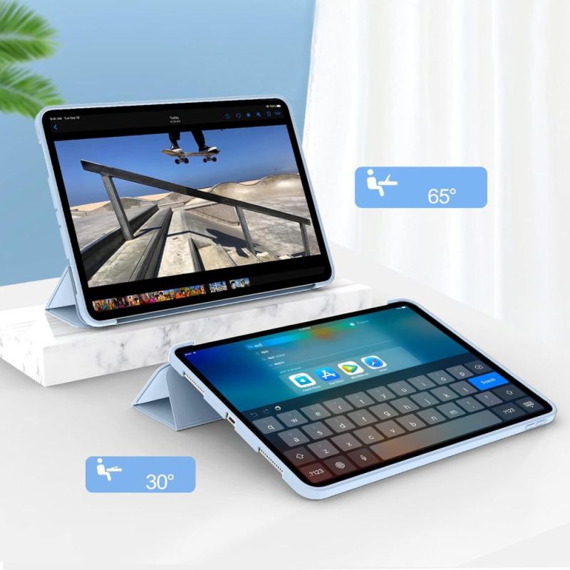 Чeхол-книжка BeCover Tri Fold Soft TPU Silicone для Apple iPad Pro 13" M4 2024 Light Blue (711753)