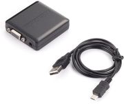 Адаптер PowerPlant HDMI - VGA+R/L, чорний (CA911493)