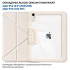 Чохол-книжка BeCover Rugged Origami Transparent з кріпленням Apple Pencil для Apple iPad 10.9" (2022/2024)/iPad (А16) 2025 11" Beige (714970)