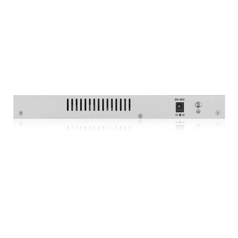 Коммутатор ZYXEL GS1200-8HP v2 (4xGE, 4xGE PoE, PoE 60W, металл, настольный, бесшумный, WebSmart) (GS1200-8HPV2-EU0101F)