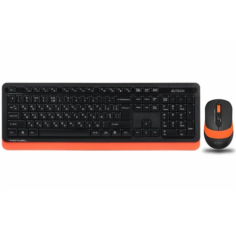 Комплект (клавіатура, миша) бездротовий A4Tech Fstyler FG1010 Orange USB (FG1010 (Orange))