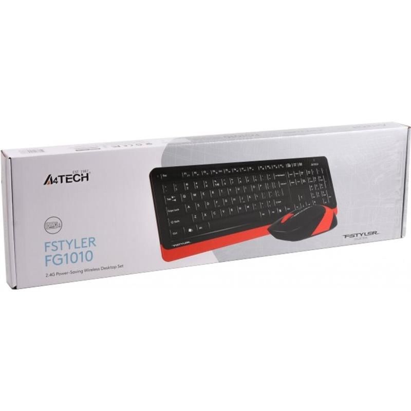 Комплект (клавіатура, мишка) бездротовий A4Tech Fstyler FG1010 Orange USB (FG1010 (Orange))