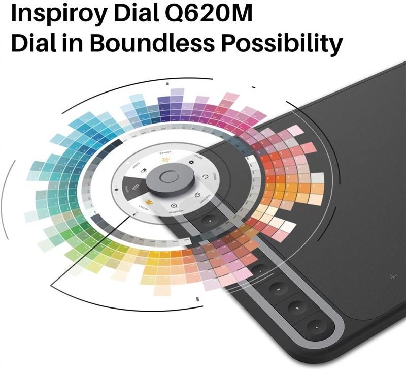 Графічний планшет Huion Inspiroy Dial + рукавичка (Q620M)