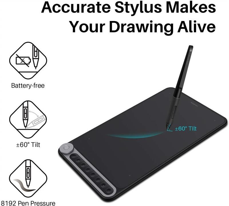 Графічний планшет Huion Inspiroy Dial + рукавичка (Q620M)