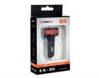 Автомобільний зарядний пристрій REAL-EL CA-35 (3USBx3.4A) Black/Orange + кабель microUSB (EL123160012)