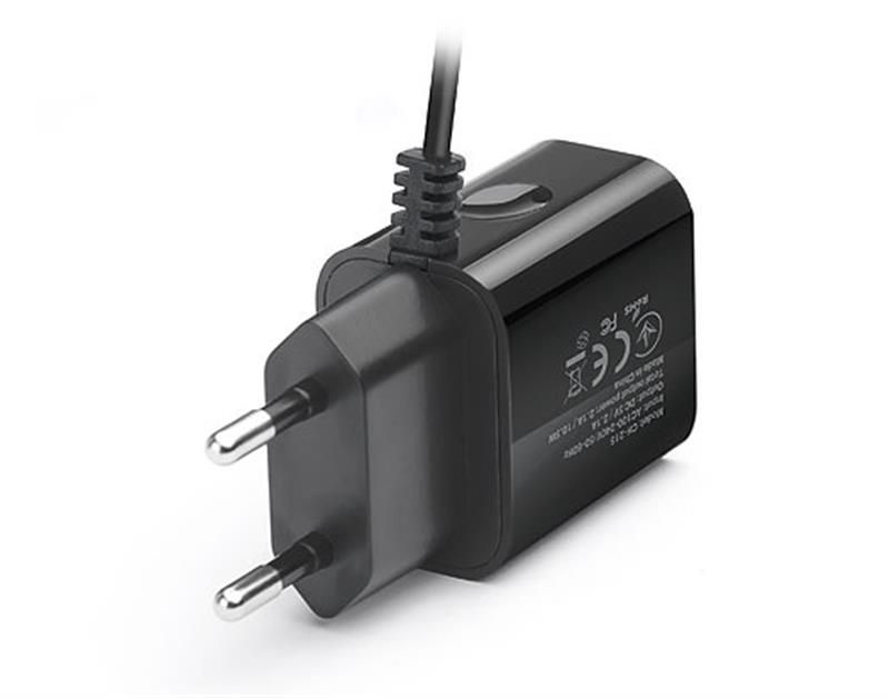 Сетевое зарядное устройство REAL-EL CH-217 (2USB, 2.1A) Black + кабель Lightning (EL123160016)