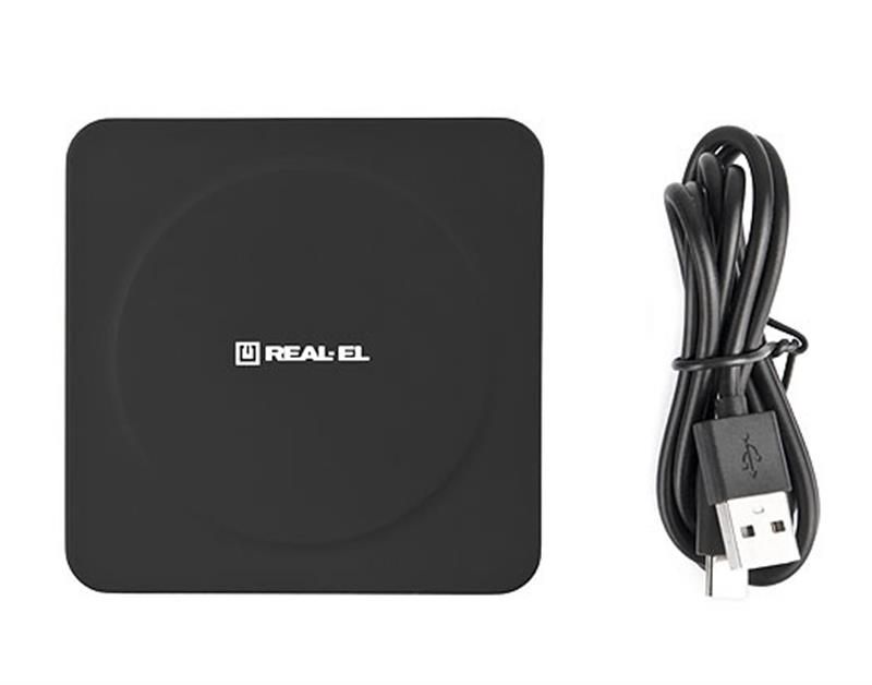 Бездротовий зарядний пристрій REAL-EL WL-710 1.5A 5W Black (EL123160018)
