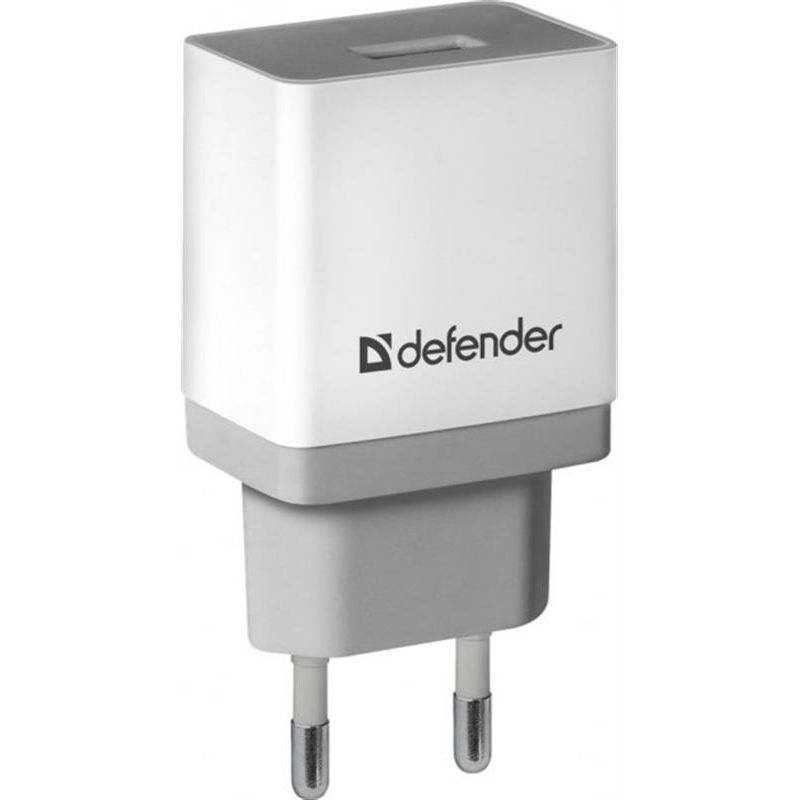 Мережевий зарядний пристрій Defender UPA-21 (1xUSB 2.1A) White (83571)