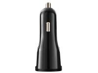 Автомобільний зарядний пристрій Canyon (1USB, 2.4A) Black + кабель Lightning (CNE-CCA033B)