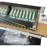 Патч-панель Atcom 19" 24хRJ-45 FTP 1U cat.6, в зборі (FP6224)