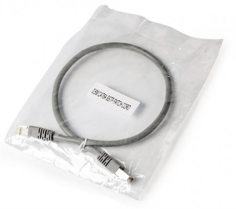 Патч-корд S/FTP Cablexpert литой, 50u "штекер с защелкой, 0.5м, серый (PP6A-LSZHCU-0.5M)