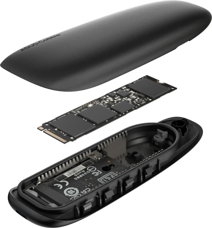 Зовнішня кишеня Asus Cobble ESD-A1A PCIe NVMe M.2 2230/2242/2260/2280 USB Type-C 3.2 Black (90DD02R0-M09000)