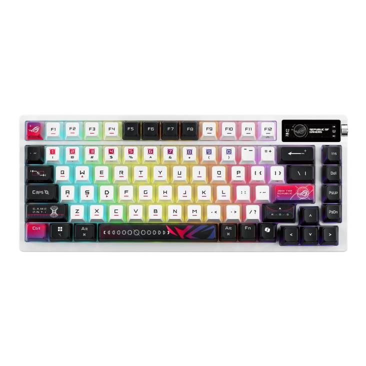 Клавиатура беспроводная Asus ROG Azoth X NX Snow V2 EN PBT White (90MP044F-BKUA30)