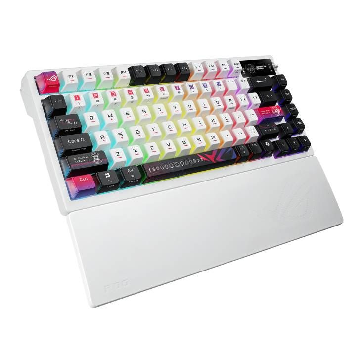 Клавиатура беспроводная Asus ROG Azoth X NX Snow V2 EN PBT White (90MP044F-BKUA30)