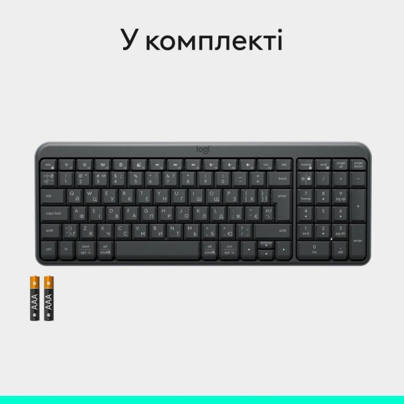 Клавиатура беспроводная Logitech K250 Graphite (920-013822)