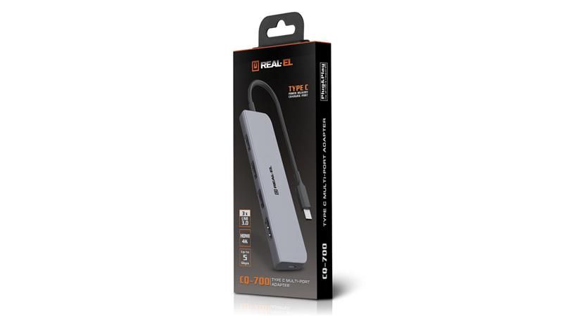 USB-хаб REAL-EL CQ-700 4 ports (EL123110002)