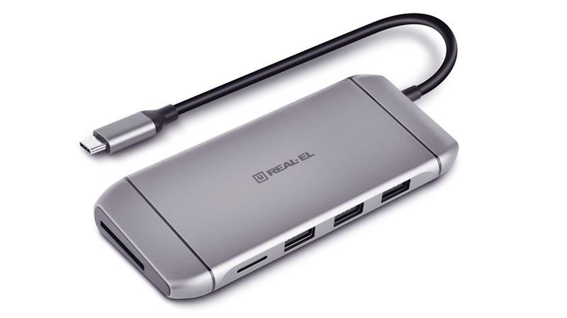 USB-хаб REAL-EL CQ-900 3 ports (EL123110003)