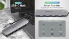 USB-хаб REAL-EL CQ-415 USB Type-C 4-в-1 (EL123110001)