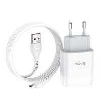 Зарядний пристрій Hoco C72A Glorious (1USB, 2.1А) White + кабель MicroUSB (6931474713001)