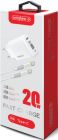 Мережевий зарядний пристрій Intaleo TCGQPD120T (1USBx3A) White + кабель USB Type С (1283126509988)