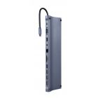 Док-станция Cablexpert USB-C 11-в-1 USB-хаб + HDMI/VGA/PD/картридер/LAN/3.5-мм аудио (A-CM-COMBO11-01)