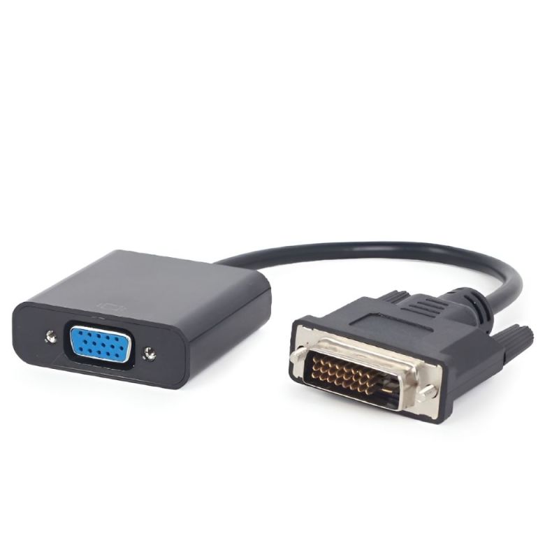 Адаптер Cablexpert DVI - VGA (M/F), 0.2 м, Black пакет (A-DVID-VGAF-01)