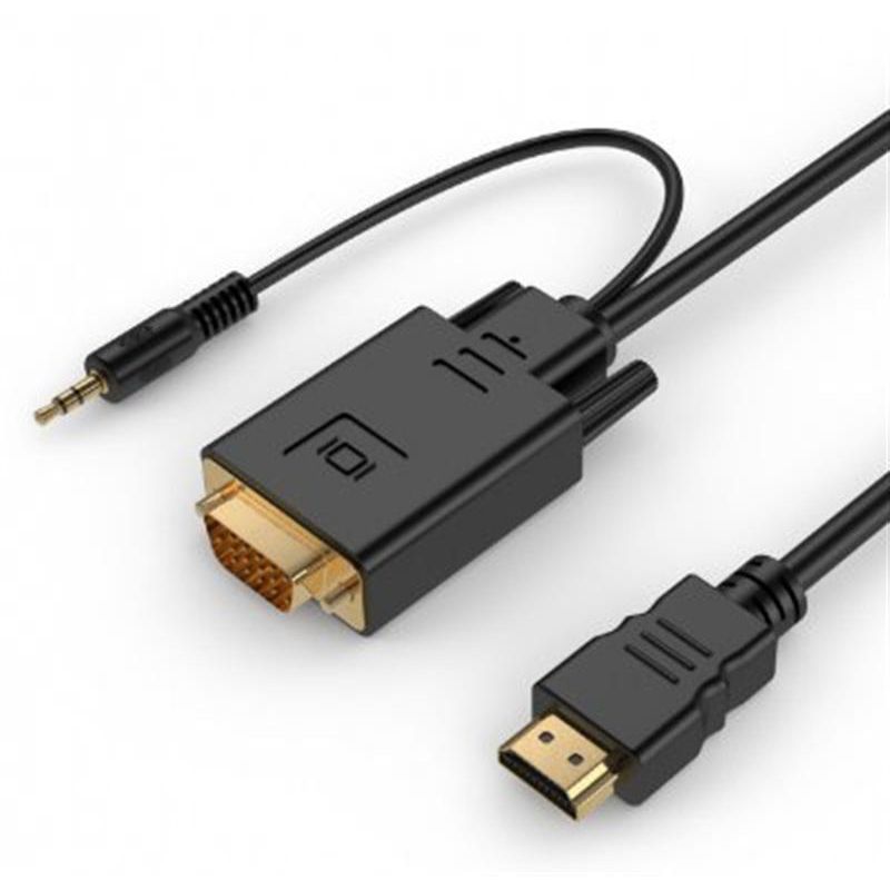 Кабель Cablexpert HDMI - VGA+3.5 мм V 1.4 (M/M), 3 м, чорний пакет (A-HDMI-VGA-03-10)