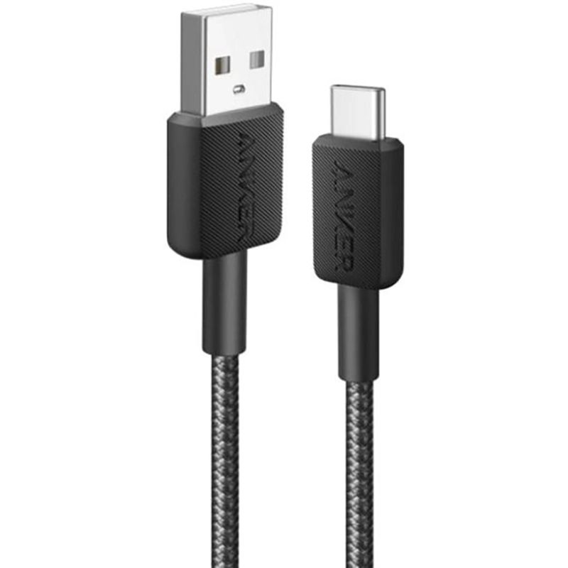 Кабель Anker 322 USB-A - USB-C, 0.9 м, Black (A81H5G11)