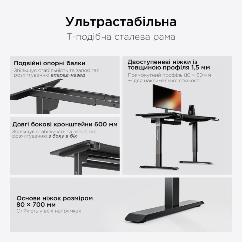 Комп`ютерний стіл Anda Seat Xtreme 1400x750 Black (AD-D-DD1-1400-07-B)