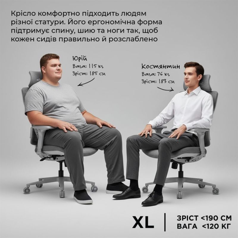 Кресло для геймеров Anda Seat X-Air Pro Size XL Mesh Gray (AD-WY-01-GGF-G01)