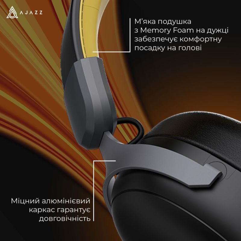 Bluetooth-гарнітура Ajazz AHM08 MAX 3-Mode Black (AHM08-MAX-BGY)