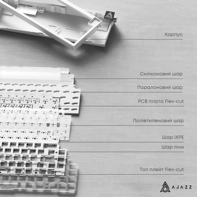 Клавиатура Ajazz AK650 Day Dream Switch Gradient Black USB-C (AK650-DD-BG)