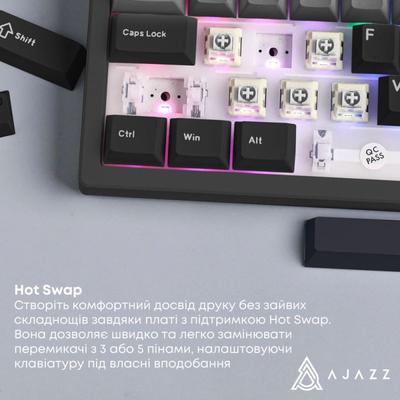 Клавиатура Ajazz AK650 Day Dream Switch Gradient Black USB-C (AK650-DD-BG)