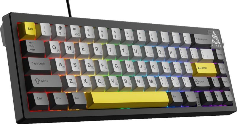 Клавіатура Ajazz AK650 Moon Yellow Switch Black USB-C (AK650-MY-GWY)