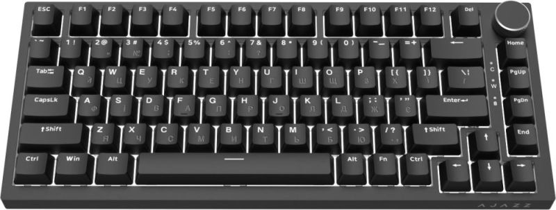 Клавіатура Ajazz AK820 Red Switch Black USB-C (AK820-R-B)