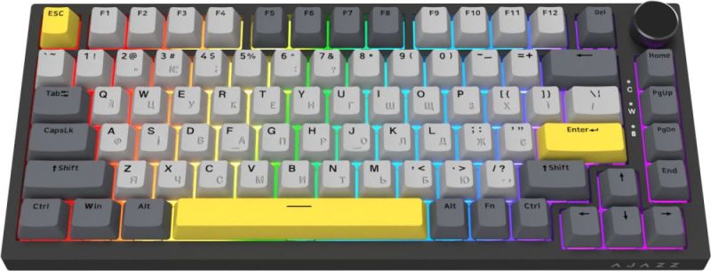Клавіатура Ajazz AK820 Sea Salt Switch Black USB-C (AK820-SS-BGY)