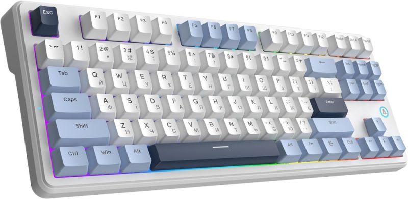 Клавіатура Ajazz AK870 V2 Flying Fish Switch White USB-C (AK870-V2-FF-BWB)