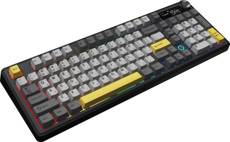 Клавіатура бездротова Ajazz AK980 V2 Gift Switch V2 Black (AK980-V2-G-BGY)