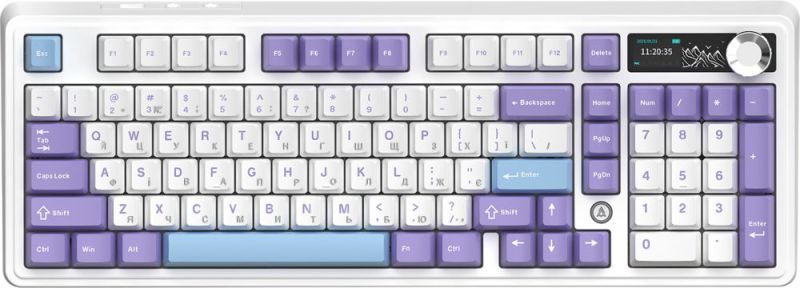 Клавіатура бездротова Ajazz AK980 V2 Maillard Switch White (AK980-V2-M-PWB)