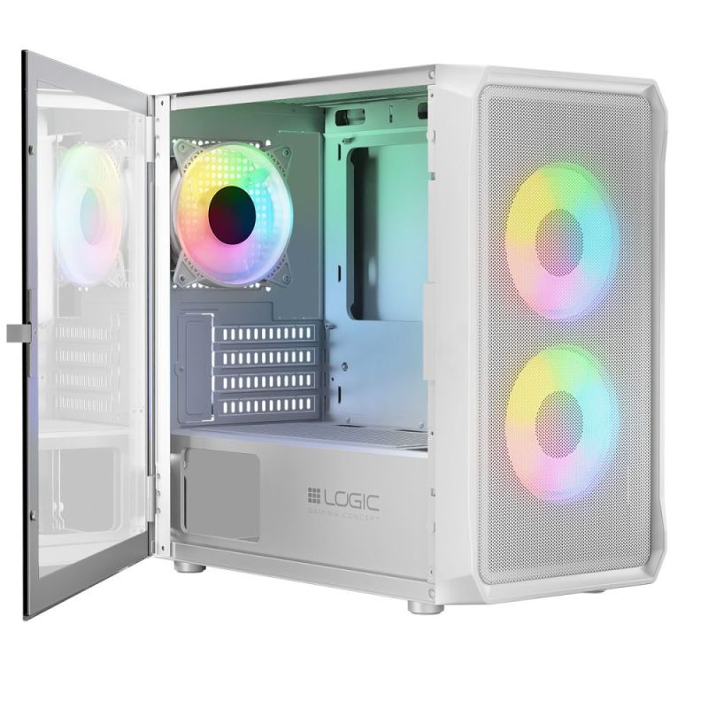 Корпус LogicConcept Portos ARGB Mini White без БЖ (AM-PORTOS-20-0000000-0002)