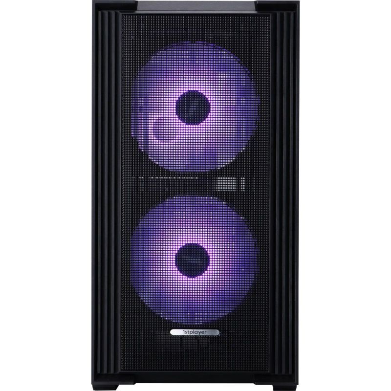 Корпус 1stPlayer Black (AU6-BK-2FA7-14-2FA7R-1FA7)