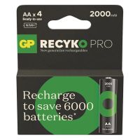 Акумулятори GP Recyko Pro AA/HR06 NI-MH 2000 mAh BL 4 шт (GP210AAHCBR21-2TLB4)