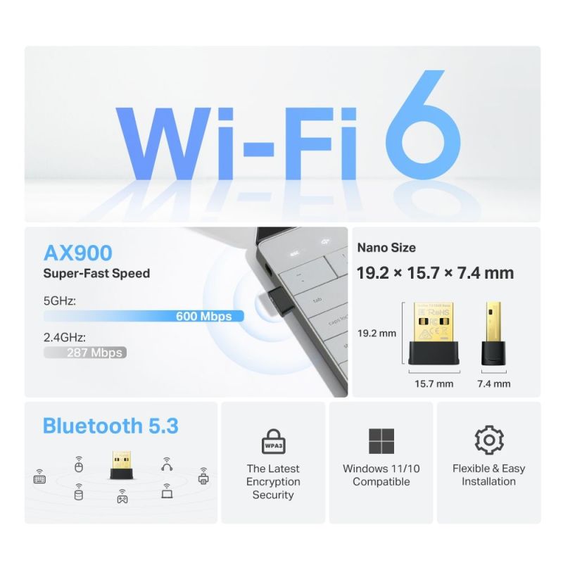 Беспроводной адаптер TP-Link (Archer TX10UB Nano)