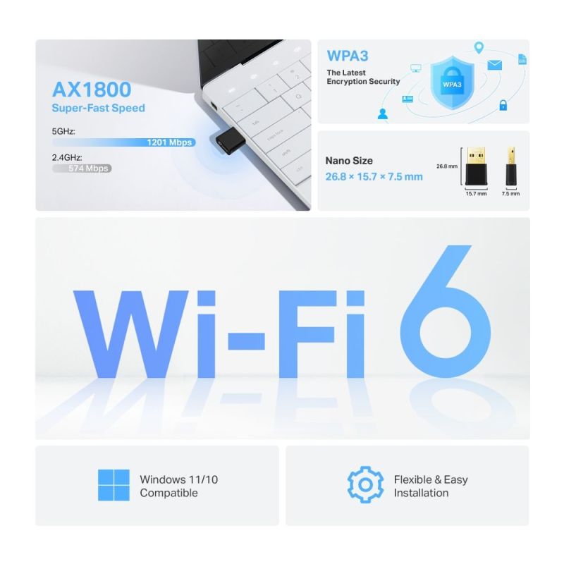 Беспроводной адаптер TP-Link (Archer TX20U Nano)