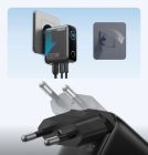 Мережевий зарядний пристрій Anker GaN Charger 100W, 2xUSB-C, 1xUSB-A, Display Dark Gray + кабель USB Type-C (B121BGZ1)