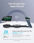 Беспроводное зарядное устройство Anker MagGo Wireless Charging Pad 15W 3-in-1 Foldable Black (B25M8H11)