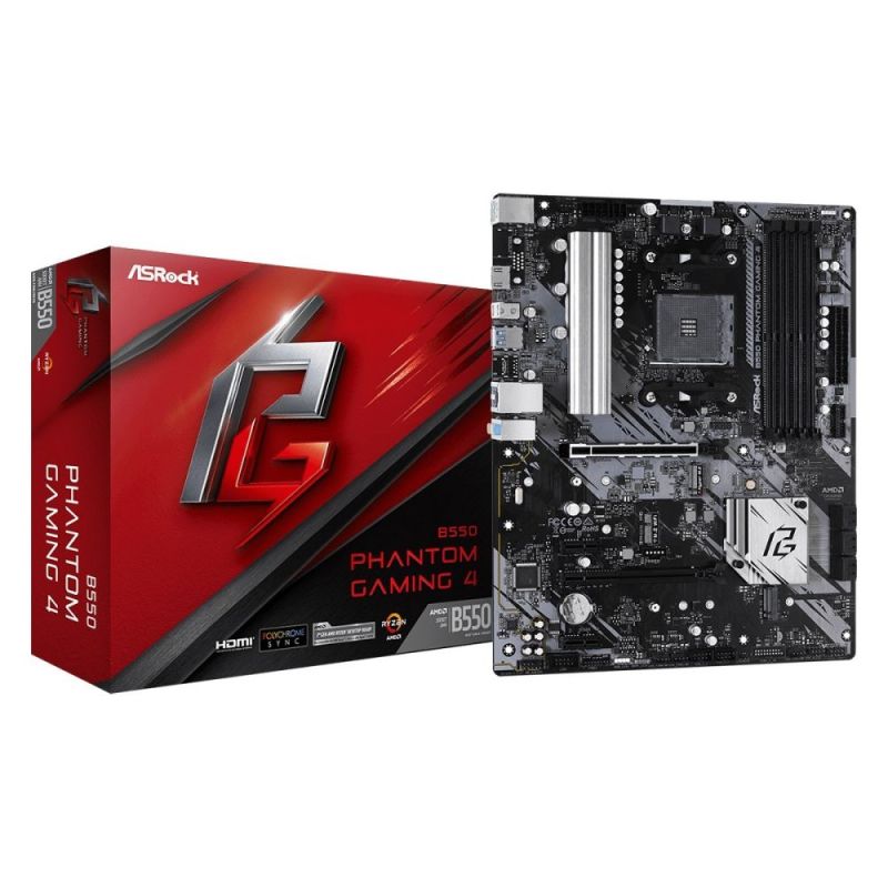 Материнська плата ASRock Socket AM4 (B550 Phantom Gaming 4)