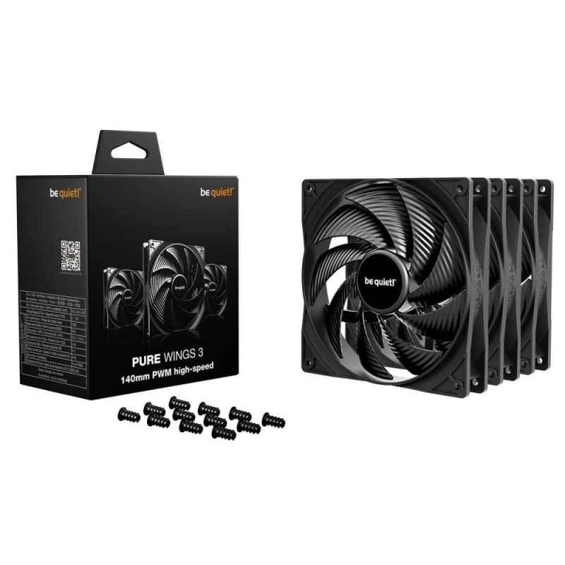 Вентилятор be quiet! Pure Wings 3 140mm PWM High-Speed 3-Pack Black (BL138)
