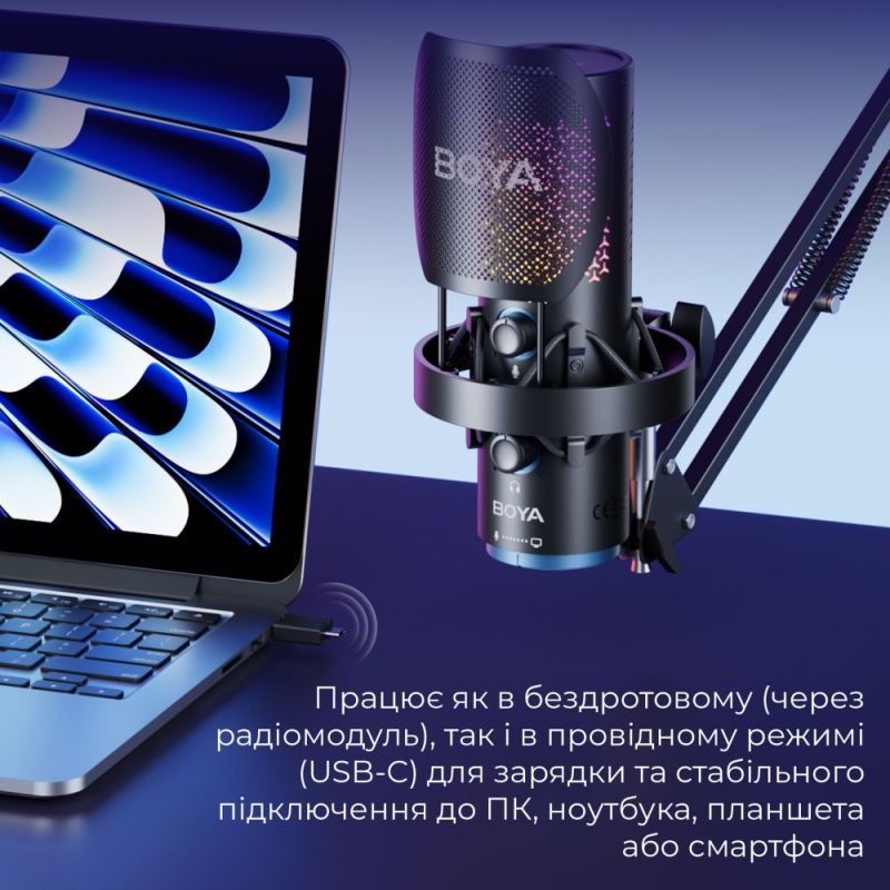 Микрофон RGB Black (BOYA K5-02)