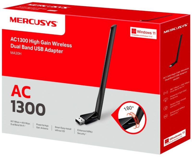 Беспроводной адаптер Mercusys (MA30H)